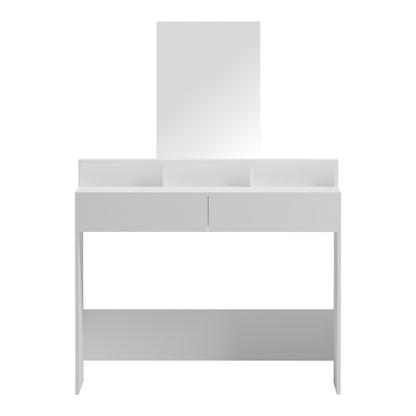 Dressing table Frentsel with mirror in white color 100x40x140cm