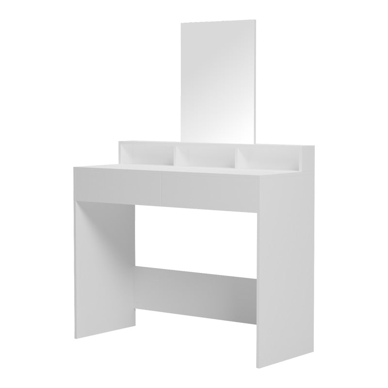 Dressing table Frentsel with mirror in white color 100x40x140cm