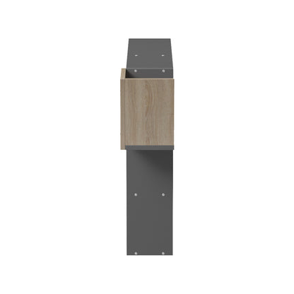 Wall shelf rack Wenia in sonoma-anthracite 99.5x15x61cm