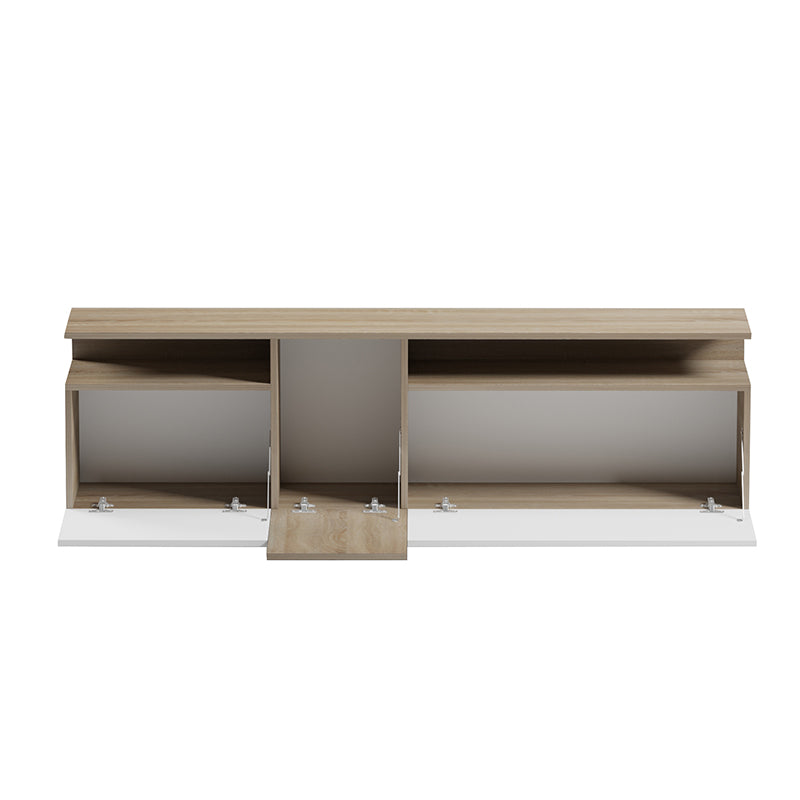 TV unit Vendora in sonoma-white color 150x29.5x46.3cm