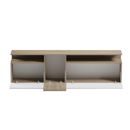 TV unit Vendora in sonoma-white color 150x29.5x46.3cm
