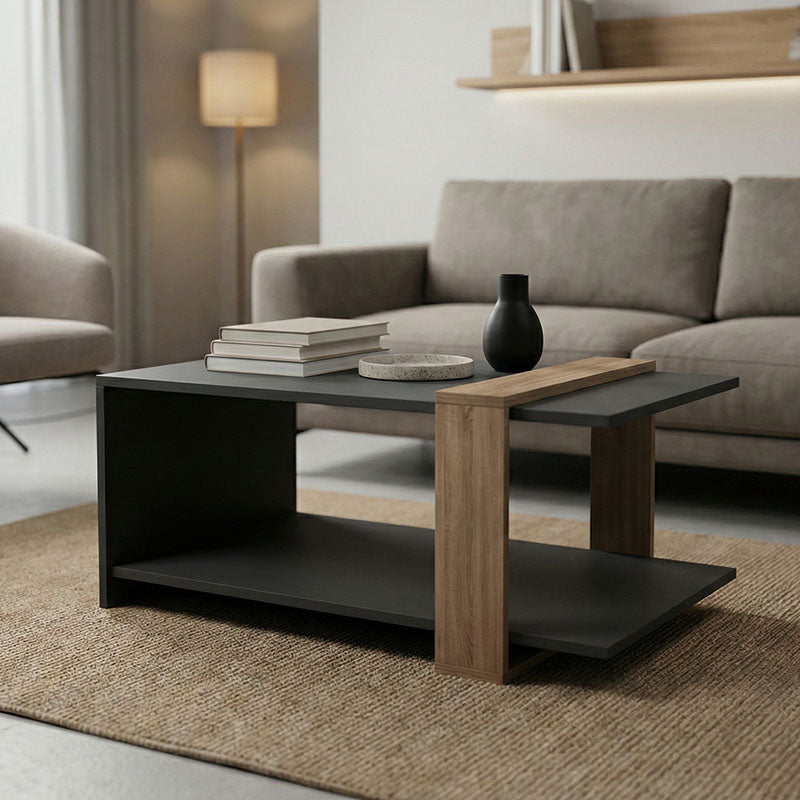 Coffee table Masasi anthracite - sonoma 80x50x35cm