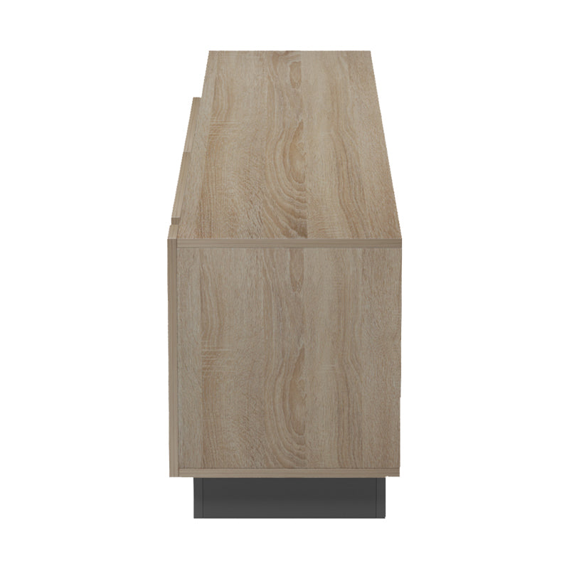 TV cabinet with Led Vario sonoma - anthracite 185.6x35x45cm
