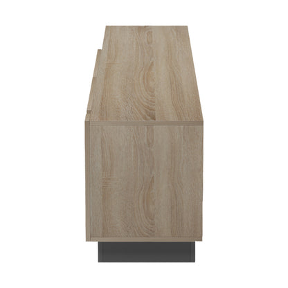 TV cabinet with Led Vario sonoma - anthracite 185.6x35x45cm