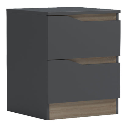 Bedside table Verena  anthracite-sonoma 40x40x50cm