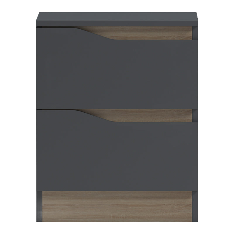 Bedside table Verena  anthracite-sonoma 40x40x50cm