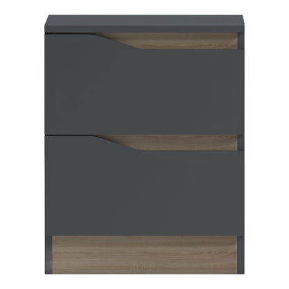 Bedside table Verena  anthracite-sonoma 40x40x50cm