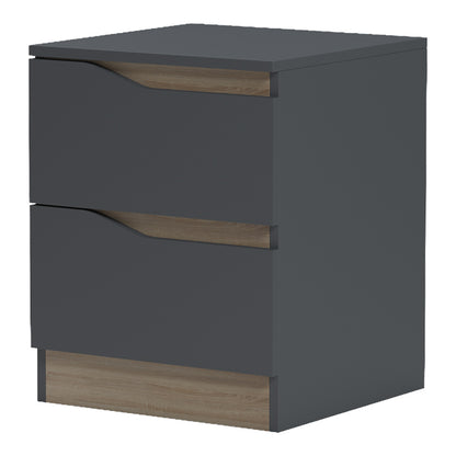 Bedside table Verena  anthracite-sonoma 40x40x50cm