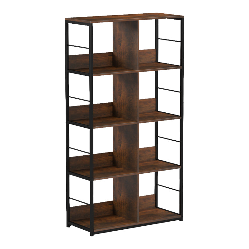 Bookcase-Shelf Bocklet rustic brown-black metal 80x33x149cm
