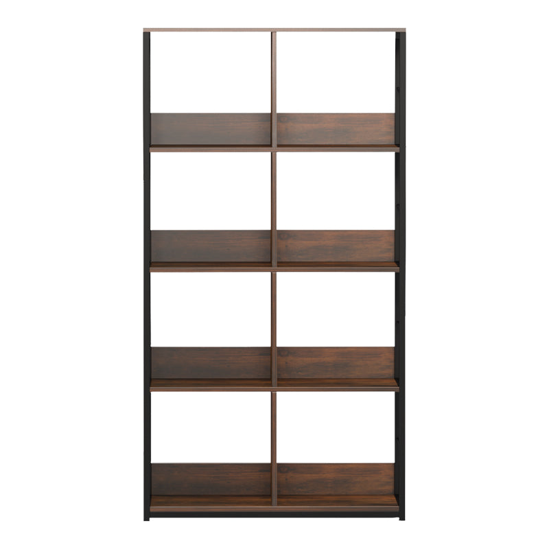 Bookcase-Shelf Bocklet rustic brown-black metal 80x33x149cm