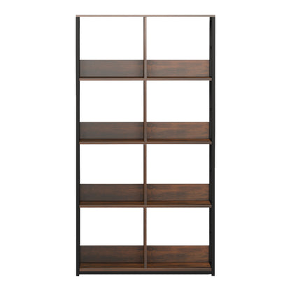 Bookcase-Shelf Bocklet rustic brown-black metal 80x33x149cm