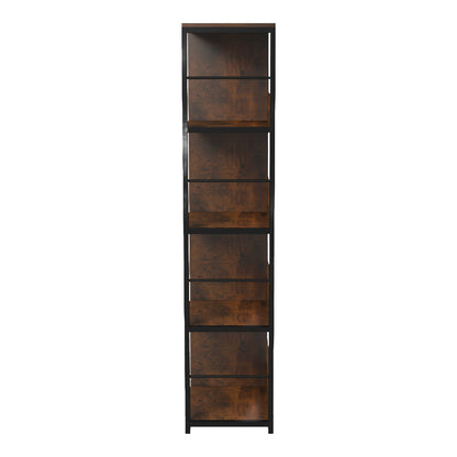 Bookcase-Shelf Bocklet rustic brown-black metal 80x33x149cm