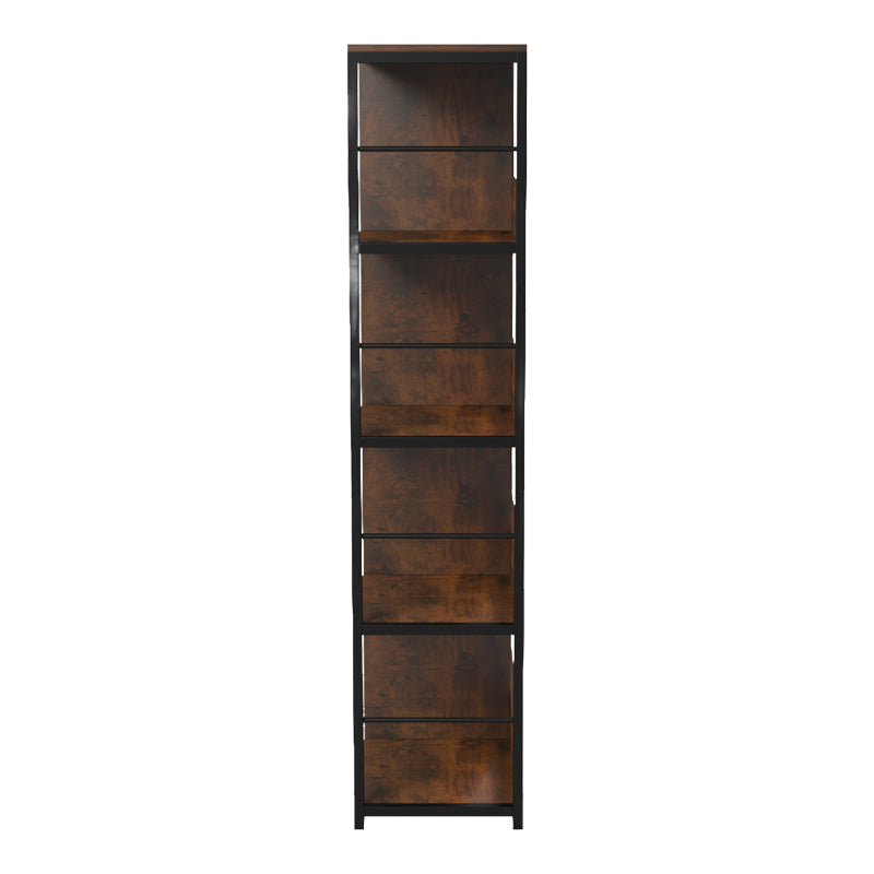 Bookcase-Shelf Bocklet rustic brown-black metal 80x33x149cm
