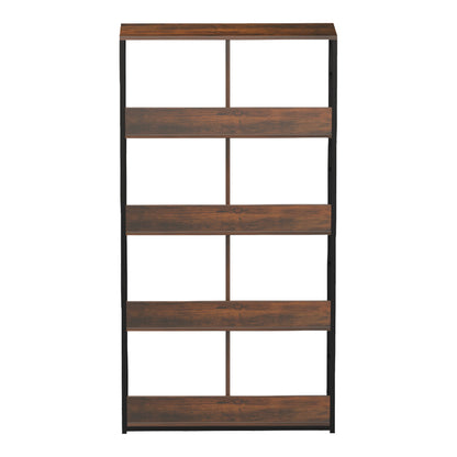 Bookcase-Shelf Bocklet rustic brown-black metal 80x33x149cm