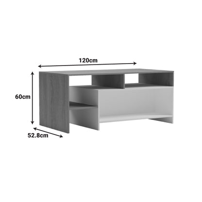 Coffee table Consa sonoma - white 120x60x53.6cm