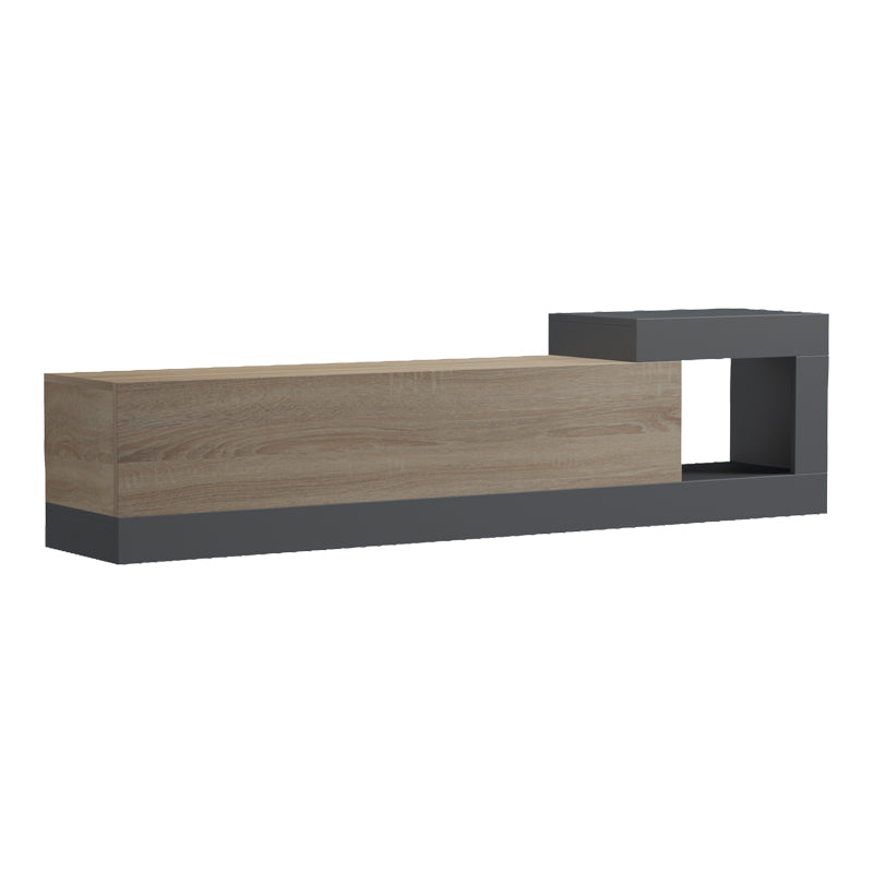 Wall-mounted TV cabinet Flato sonoma-anthracite 150x29.5x38.5cm
