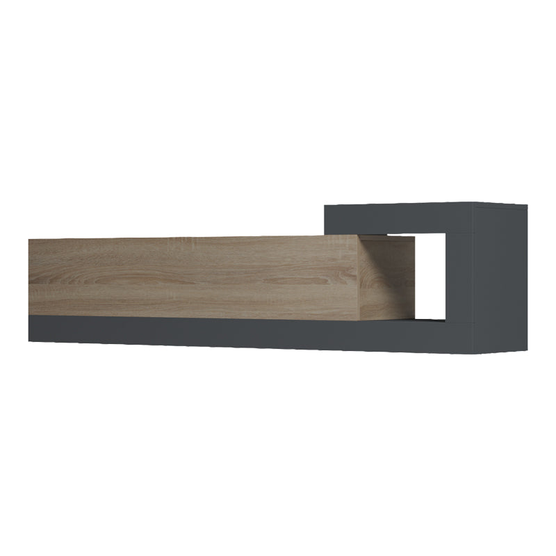 Wall-mounted TV cabinet Flato sonoma-anthracite 150x29.5x38.5cm