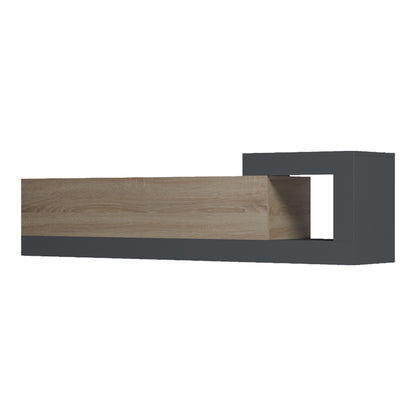 Wall-mounted TV cabinet Flato sonoma-anthracite 150x29.5x38.5cm