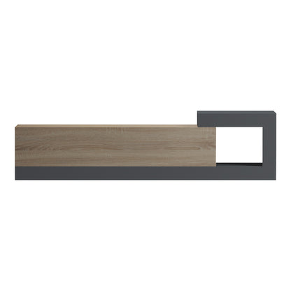 Wall-mounted TV cabinet Flato sonoma-anthracite 150x29.5x38.5cm