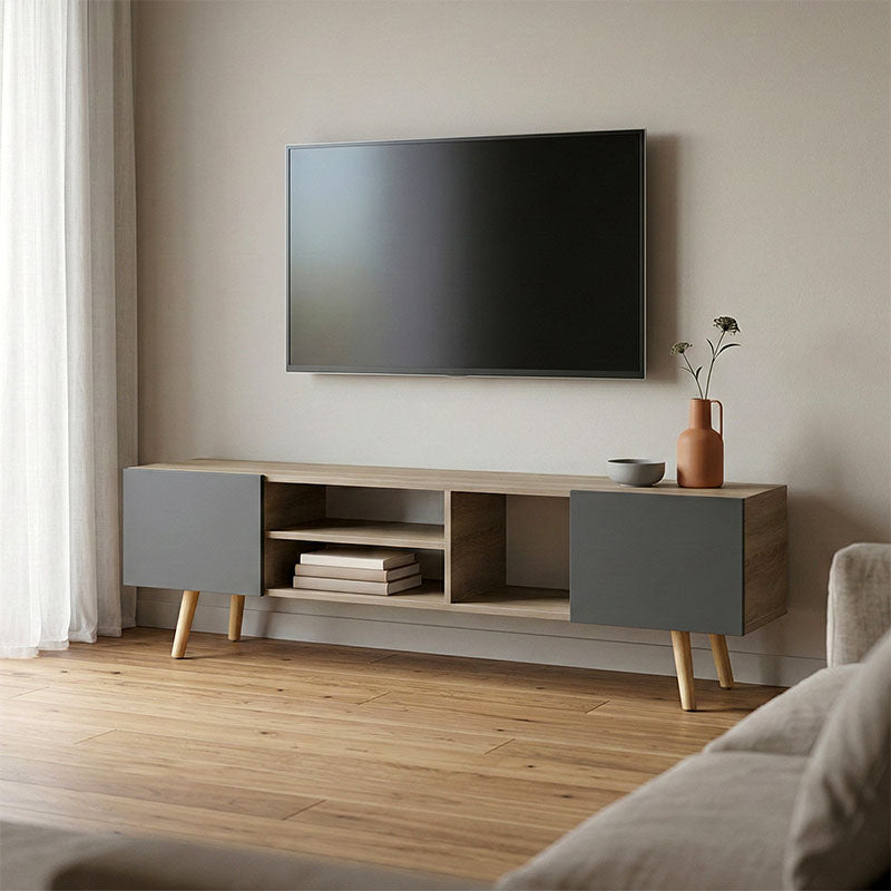 Osclo sonoma-anthracite TV cabinet 160x30x41cm