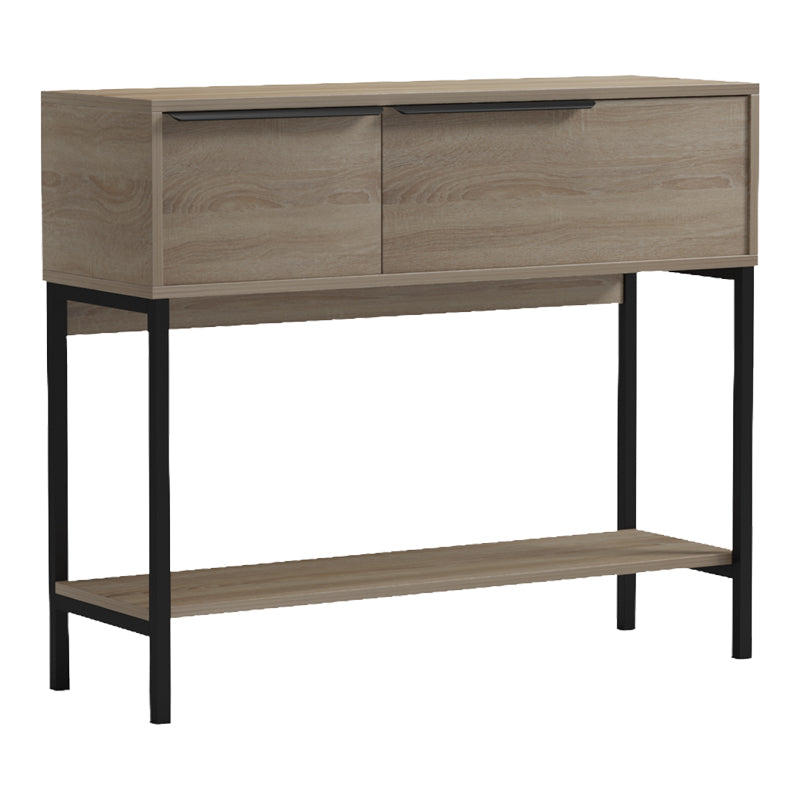 Nordic console in sonoma-black shade 90x29.5x76cm