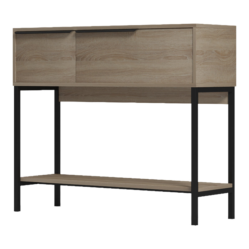 Nordic console in sonoma-black shade 90x29.5x76cm