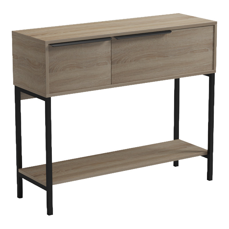 Nordic console in sonoma-black shade 90x29.5x76cm