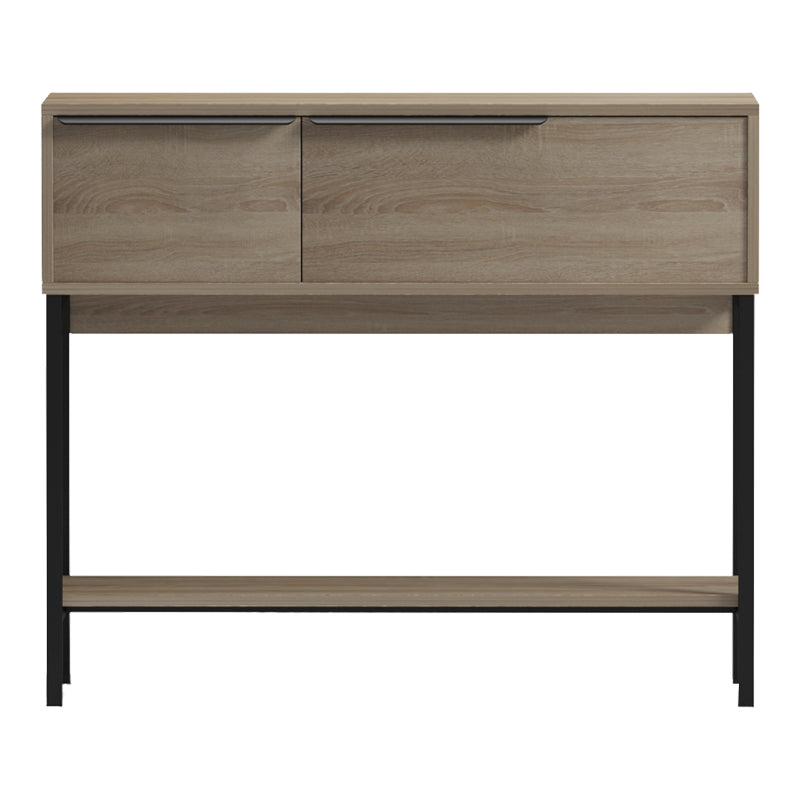 Nordic console in sonoma-black shade 90x29.5x76cm
