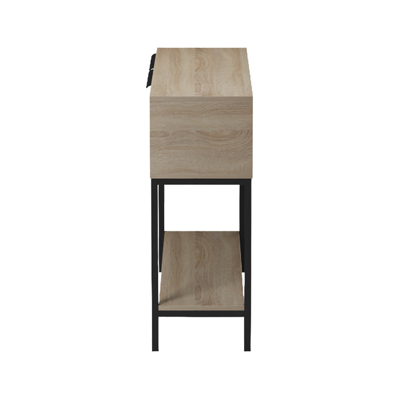 Nordic console in sonoma-black shade 90x29.5x76cm