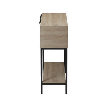 Nordic console in sonoma-black shade 90x29.5x76cm
