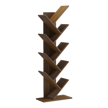 Bookcase Fyllo walnut 50x25x141.5cm
