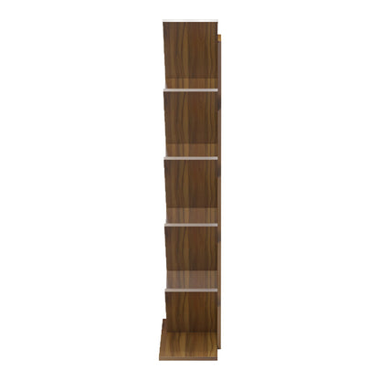 Bookcase Fyllo walnut 50x25x141.5cm