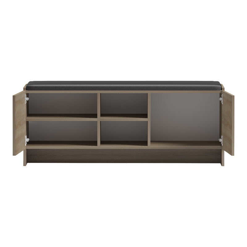 Entrance furniture stool-shoe rack Zulla 10 pairs sonoma-black 110x37x43cm