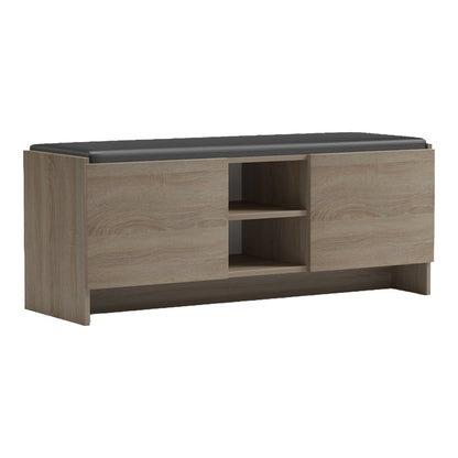 Entrance furniture stool-shoe rack Zulla 10 pairs sonoma-black 110x37x43cm