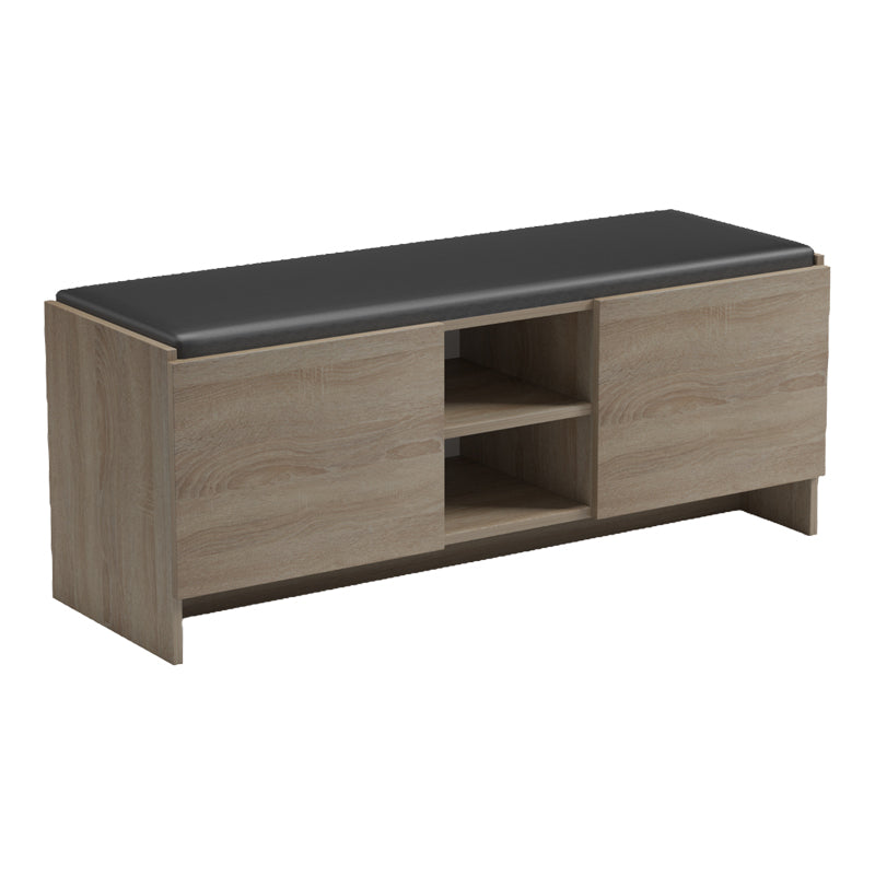 Entrance furniture stool-shoe rack Zulla 10 pairs sonoma-black 110x37x43cm