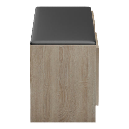 Entrance furniture stool-shoe rack Zulla 10 pairs sonoma-black 110x37x43cm