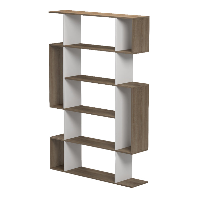 Mito sonoma-white bookcase 108.5x25x161cm