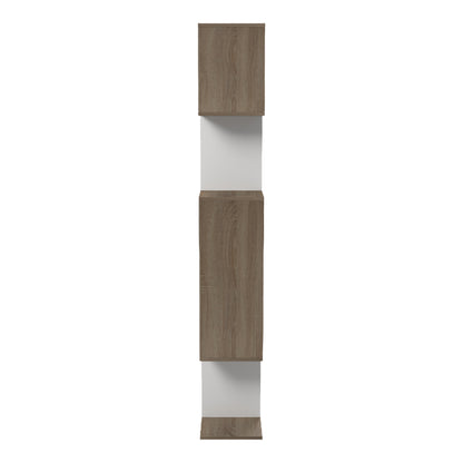 Mito sonoma-white bookcase 108.5x25x161cm