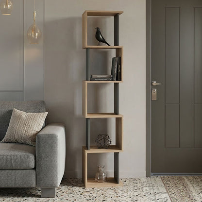 Cubik sonoma -anthracite bookcase 35x30x161cm