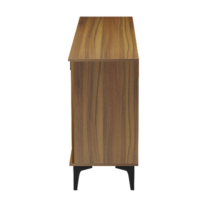 Riba buffet walnut-black marble look 180x40x78cm