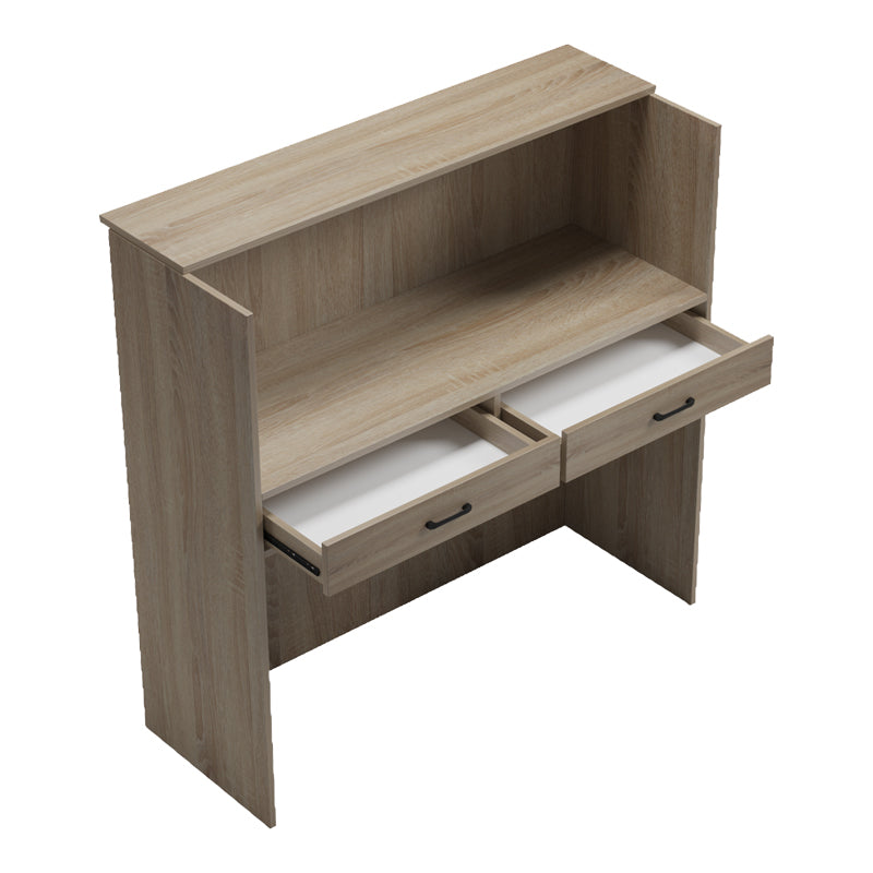 Optima reception desk with LED sonoma-anthracite 110x40x110cm
