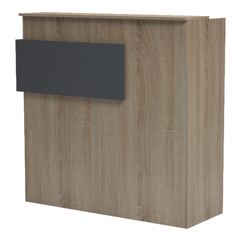 Optima reception desk with LED sonoma-anthracite 110x40x110cm