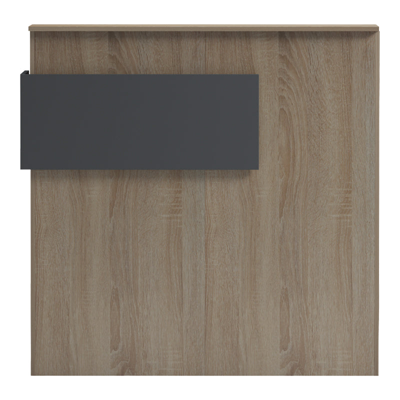 Optima reception desk with LED sonoma-anthracite 110x40x110cm
