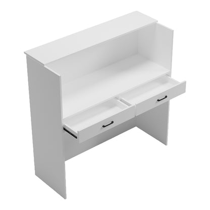 Optima reception desk with LED white -sonoma 110x40x110cm