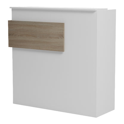 Optima reception desk with LED white -sonoma 110x40x110cm