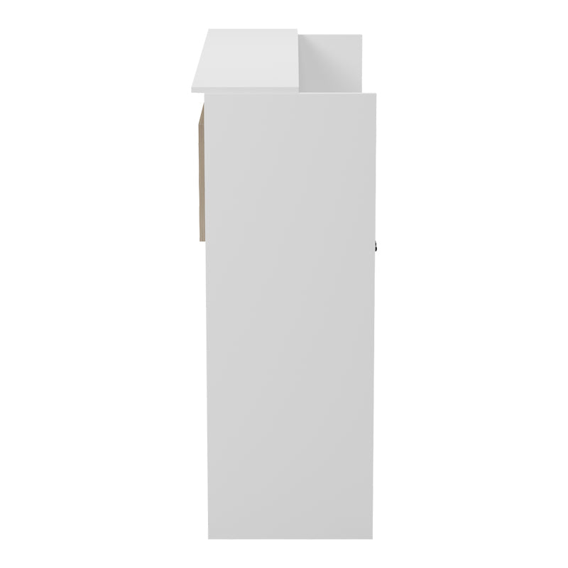 Optima reception desk with LED white -sonoma 110x40x110cm