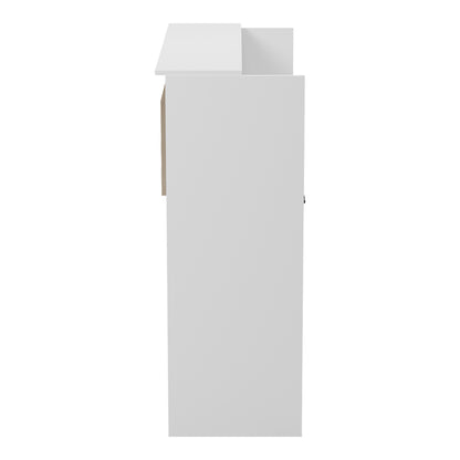 Optima reception desk with LED white -sonoma 110x40x110cm