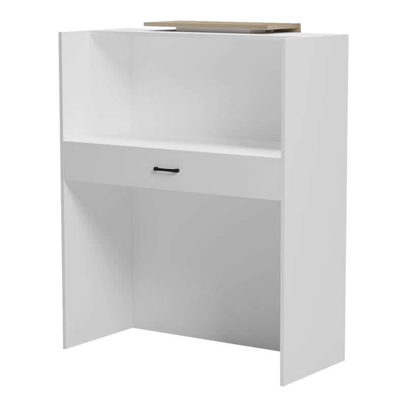 Reception desk Zowel with LED white - sonoma 90x40x110cm