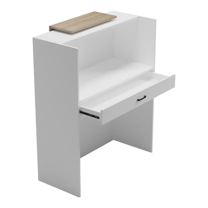 Reception desk Zowel with LED white - sonoma 90x40x110cm