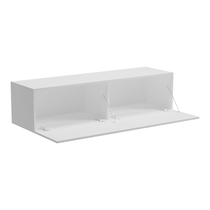 Wall-mounted TV cabinet with led Rival white 120x35x30cm